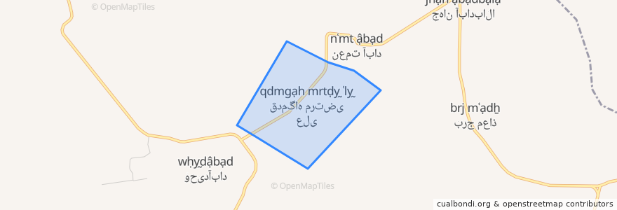 Mapa de ubicacion de قدمگاه مرتضی علی.