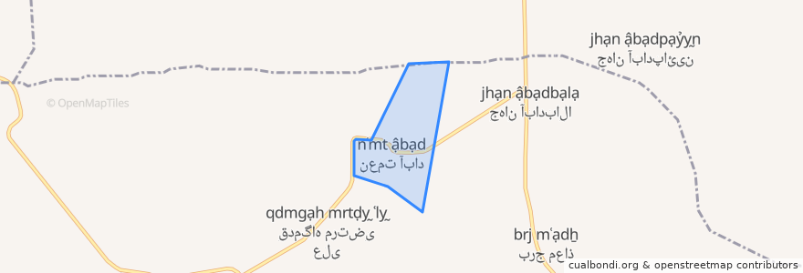 Mapa de ubicacion de نعمت‌آباد.