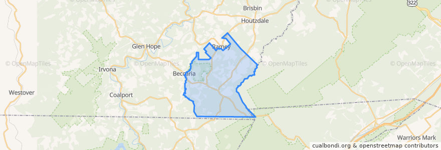 Mapa de ubicacion de Gulich Township.