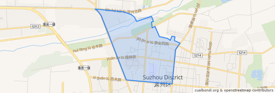 Mapa de ubicacion de 西北街街道.