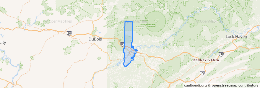 Mapa de ubicacion de Lawrence Township.