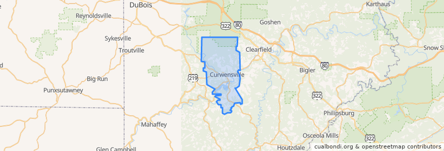 Mapa de ubicacion de Pike Township.