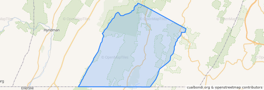 Mapa de ubicacion de Southampton Township.