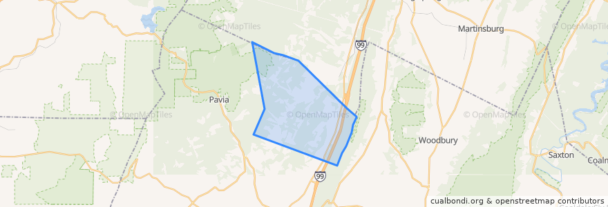 Mapa de ubicacion de Kimmel Township.