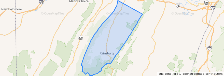 Mapa de ubicacion de Colerain Township.