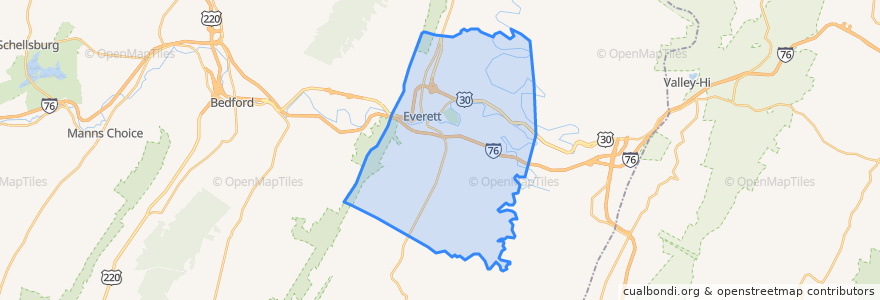 Mapa de ubicacion de West Providence Township.