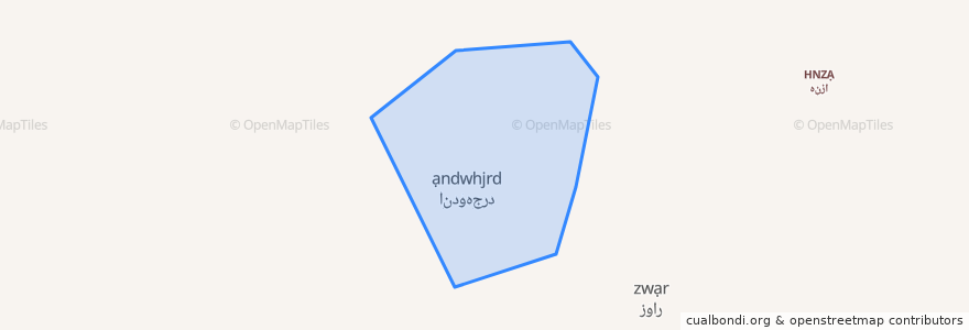 Mapa de ubicacion de شهر اندوهجرد.