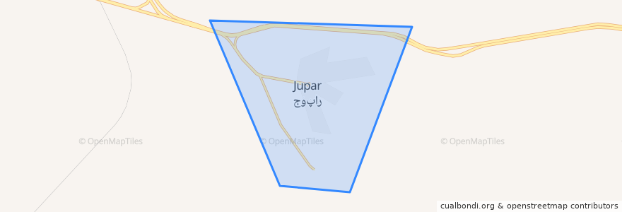 Mapa de ubicacion de شهر جوپار.