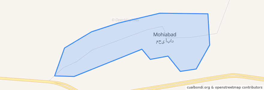 Mapa de ubicacion de شهر محی آباد.