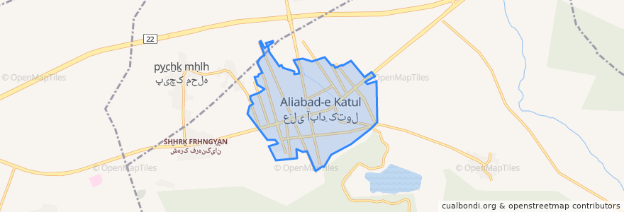 Mapa de ubicacion de شهر علی آباد کتول.