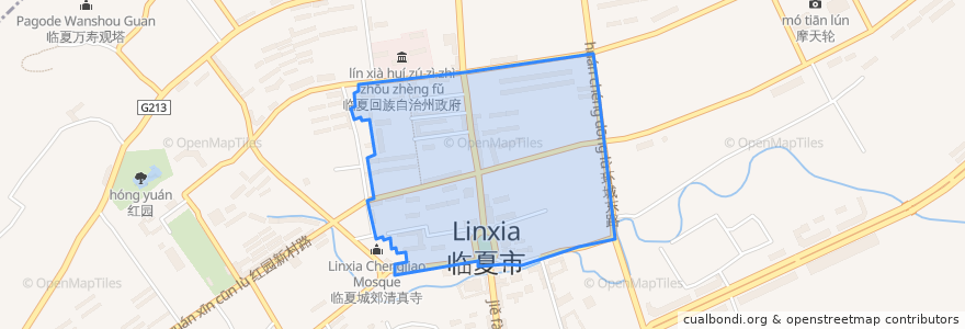 Mapa de ubicacion de 城南街道.