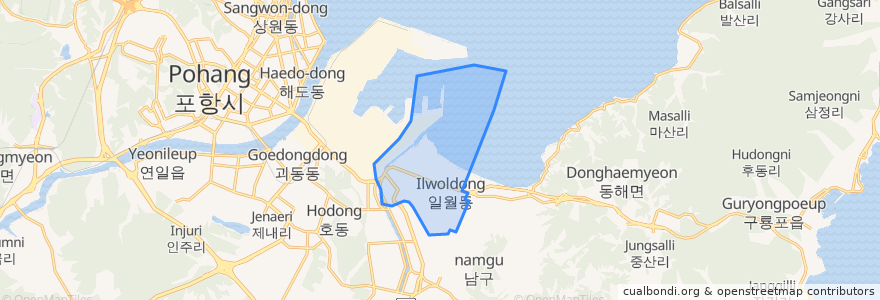 Mapa de ubicacion de 청림동.