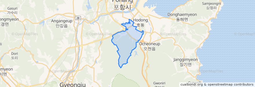 Mapa de ubicacion de 대송면.