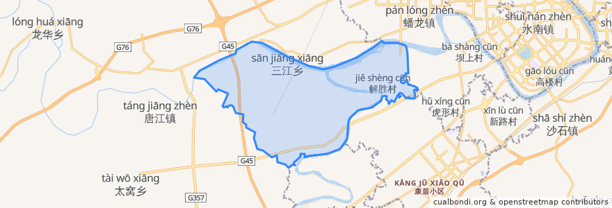 Mapa de ubicacion de 三江乡.