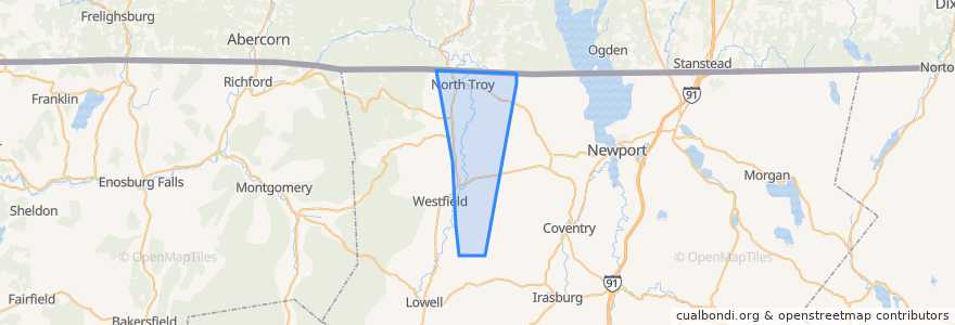 Mapa de ubicacion de Troy.