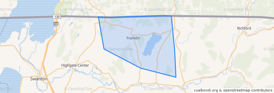 Mapa de ubicacion de Franklin.