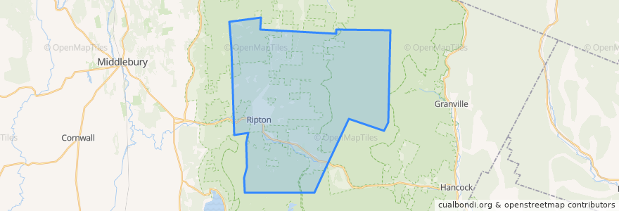 Mapa de ubicacion de Ripton.