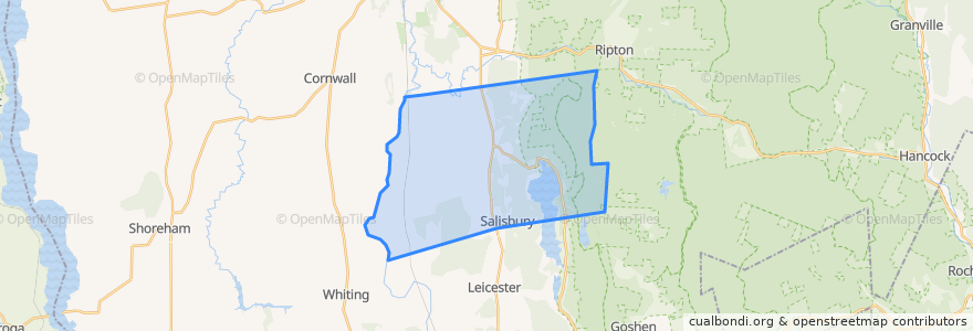 Mapa de ubicacion de Salisbury.