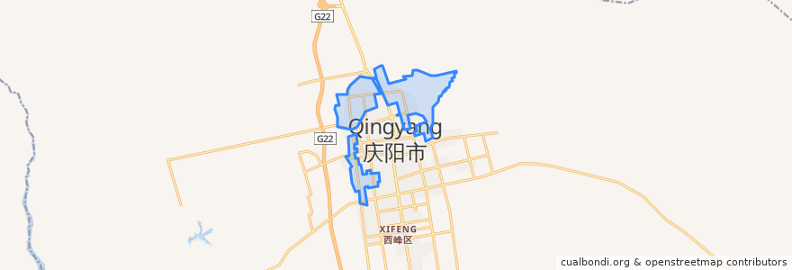 Mapa de ubicacion de 西街街道.