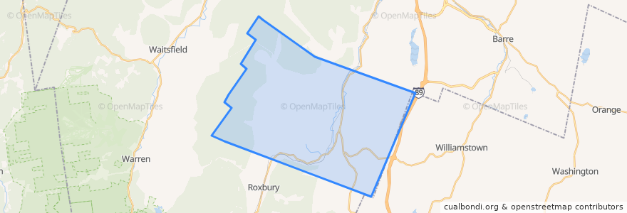 Mapa de ubicacion de Northfield.