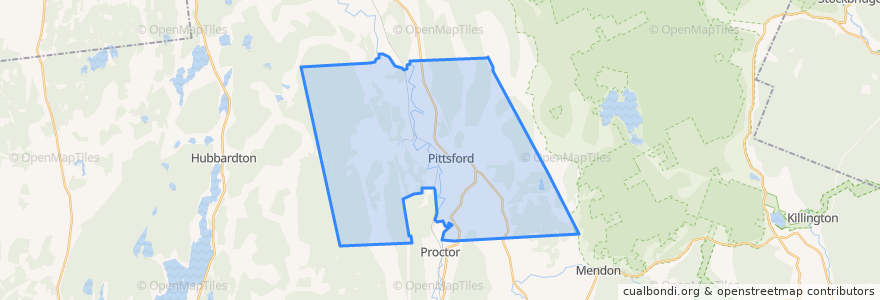 Mapa de ubicacion de Pittsford.