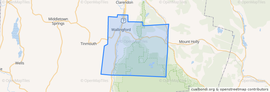 Mapa de ubicacion de Wallingford.
