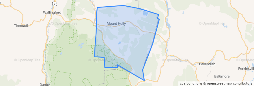 Mapa de ubicacion de Mount Holly.
