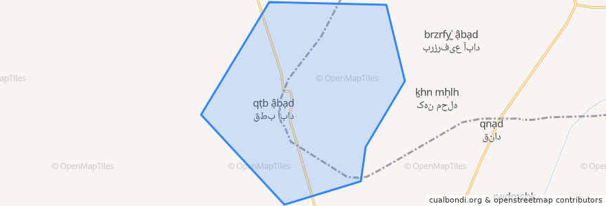 Mapa de ubicacion de قطب آباد.