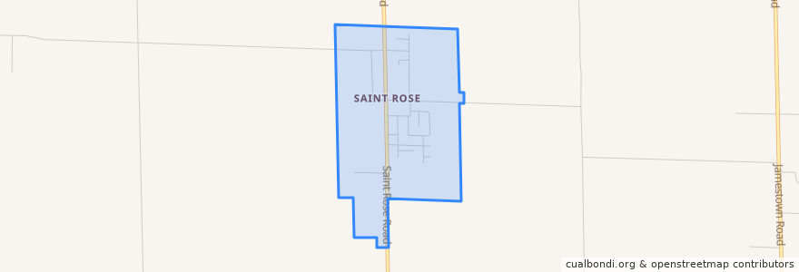 Mapa de ubicacion de Saint Rose.