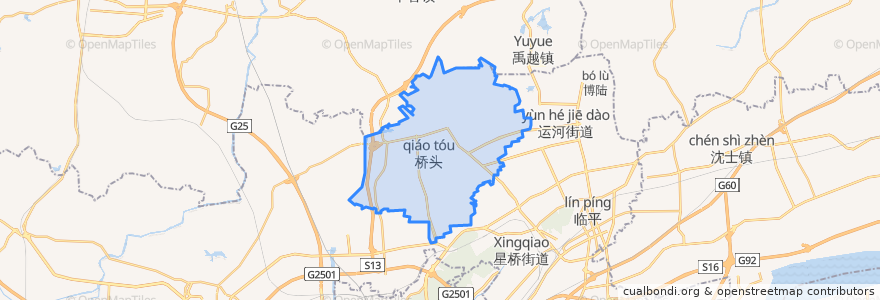 Mapa de ubicacion de 塘栖镇.