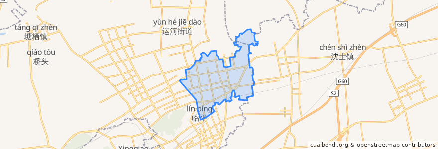 Mapa de ubicacion de 东湖街道.