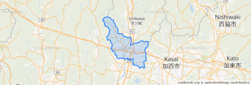 Mapa de ubicacion de 福崎町.