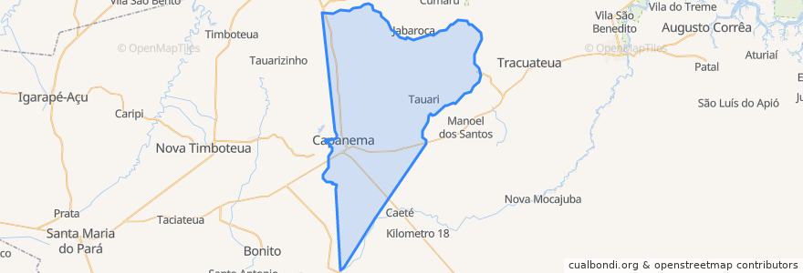 Mapa de ubicacion de Capanema.