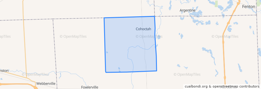 Mapa de ubicacion de Cohoctah Township.