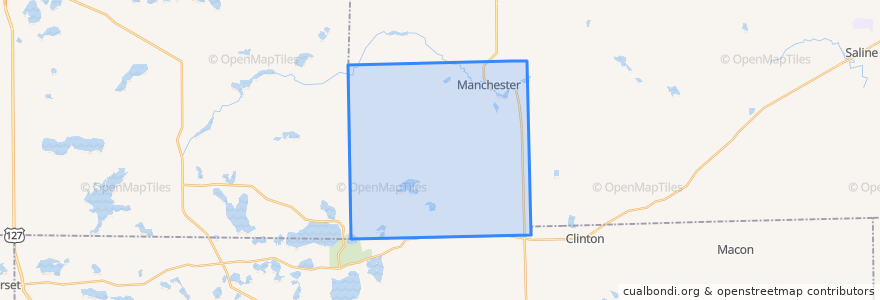 Mapa de ubicacion de Manchester Township.