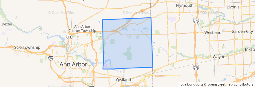 Mapa de ubicacion de Superior Charter Township.