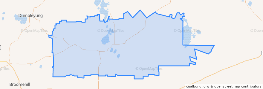 Mapa de ubicacion de Shire of Kent.