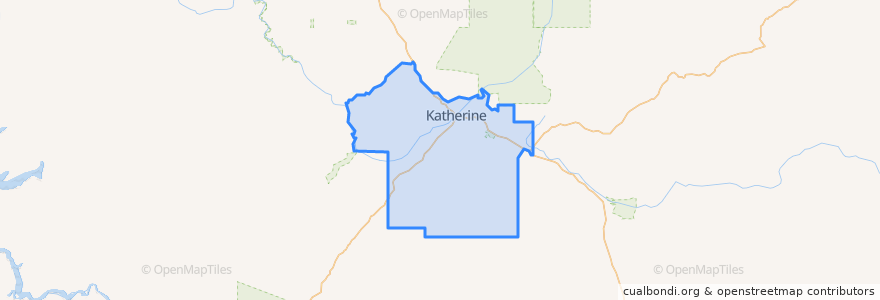 Mapa de ubicacion de Town of Katherine.