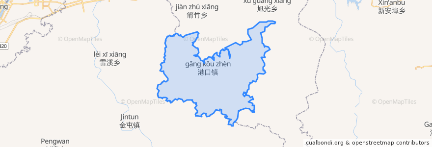 Mapa de ubicacion de 港口镇.