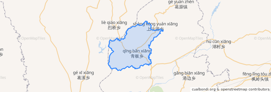 Mapa de ubicacion de 青板乡.