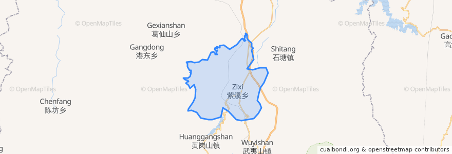 Mapa de ubicacion de 紫溪乡.