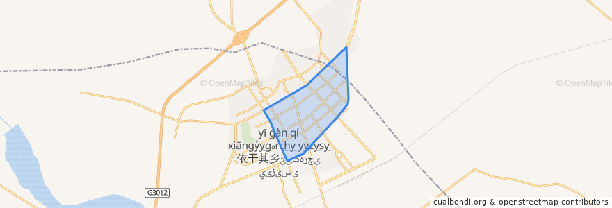 Mapa de ubicacion de 新城街道 يېڭىشەھەر كوچا باشقارمىسى.