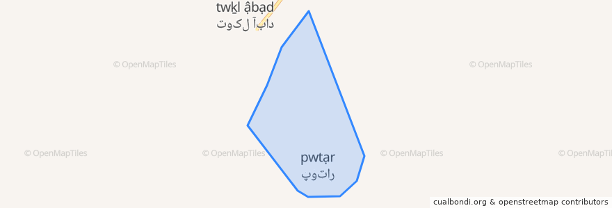 Mapa de ubicacion de پوطار.