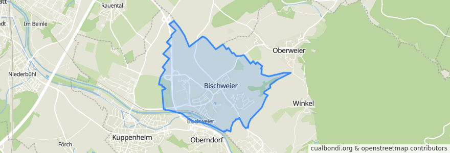 Mapa de ubicacion de Bischweier.