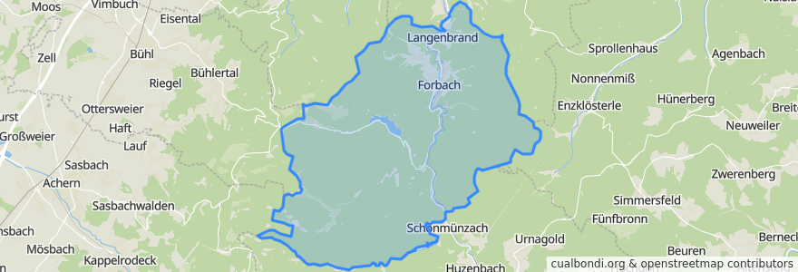 Mapa de ubicacion de Forbach.