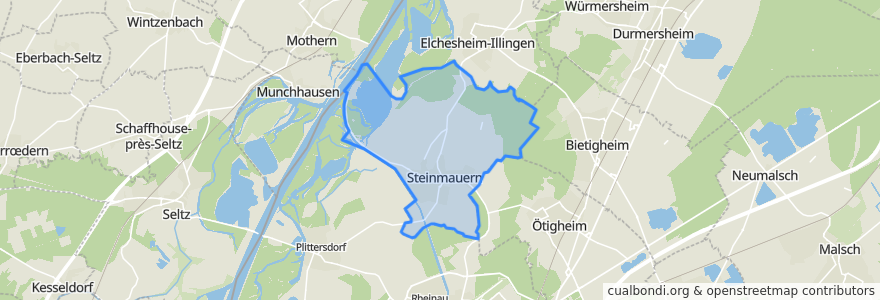 Mapa de ubicacion de Steinmauern.