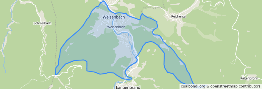 Mapa de ubicacion de Weisenbach.