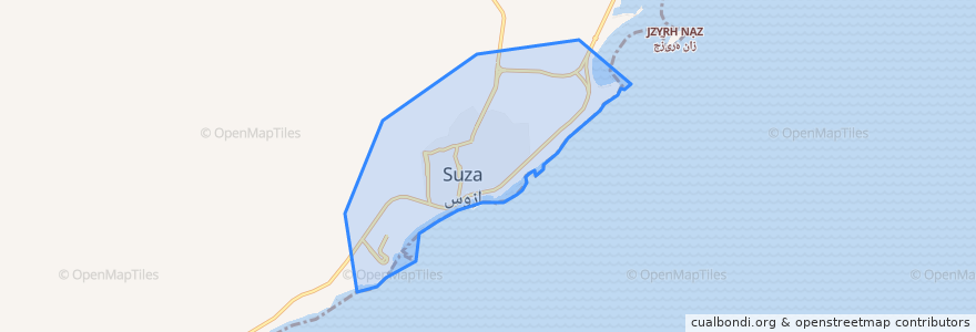 Mapa de ubicacion de شهر سوزا.