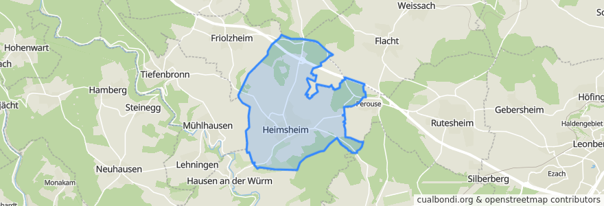 Mapa de ubicacion de Heimsheim.