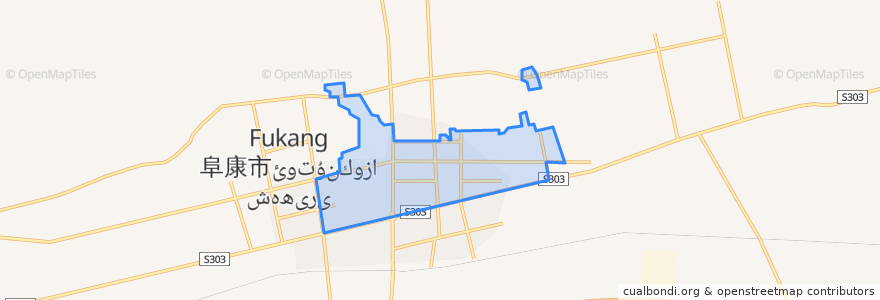 Mapa de ubicacion de Bofengjie Subdistrict.